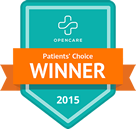 OpenCare Patient's Choice Winner: Voted 2015’s best for Optometry treatment and services as reviewed by patients. 