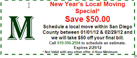 Save $50 on your Local San Diego Move