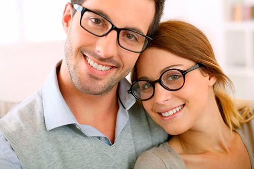 couple wearing glasses